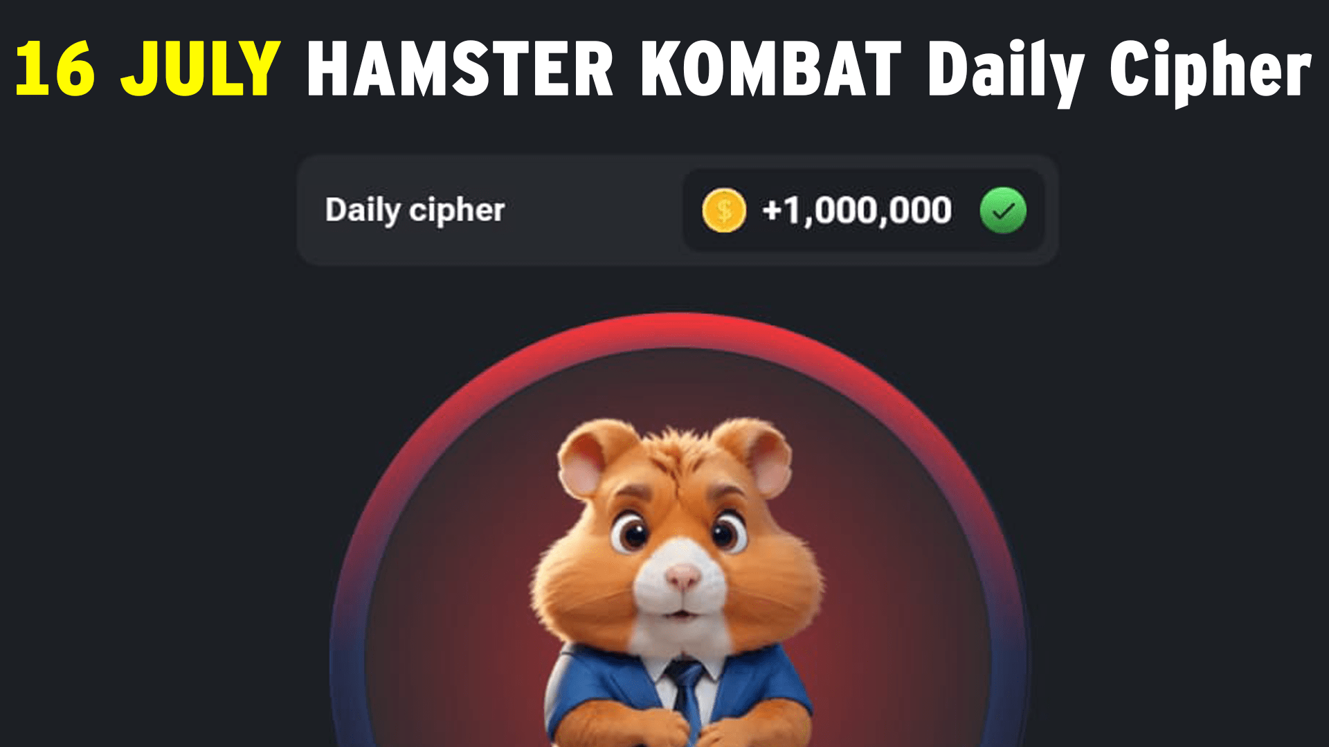 Hamster Kombat Daily Cipher Morse Code Today July 16