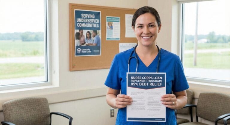 Nurse working in a hospital applying for nurse corps loan repayment